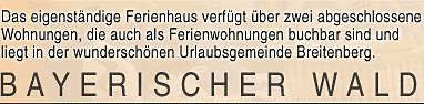 Ferienwohnungen in Breitenberg bei Passau